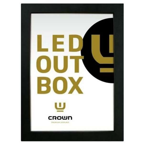 CROWN  LED OUT BOX, A0 double sided - black