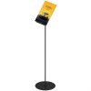 Design Stand floor, angled acrylic holder vertical A4, black #1