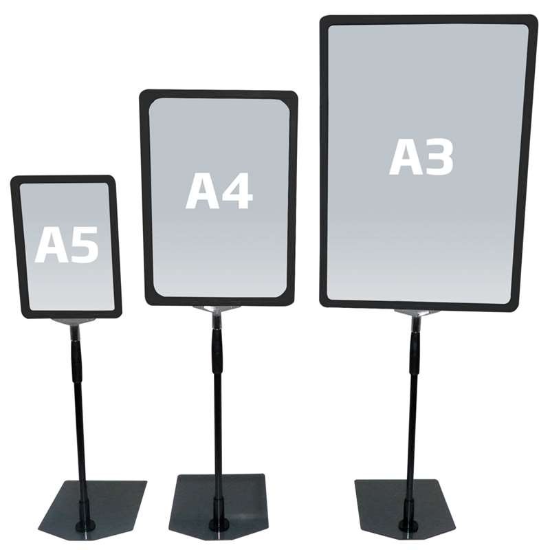 FLEX PLASTICFRAME w/base A4 black