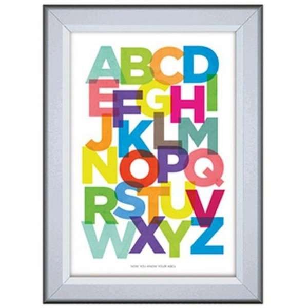 Security snap frame, 42 mm, 50 x 70, silver