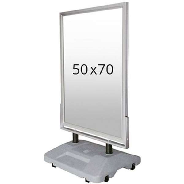 Wind-Sign Waterbase Pavement Board, alu/grey, 50 x 70 cm