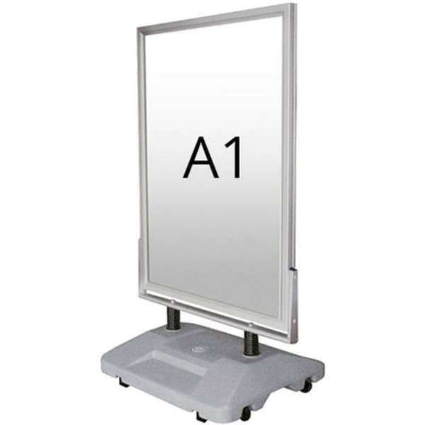 Wind-Sign Waterbase Pavement Board, alu/grey, A1