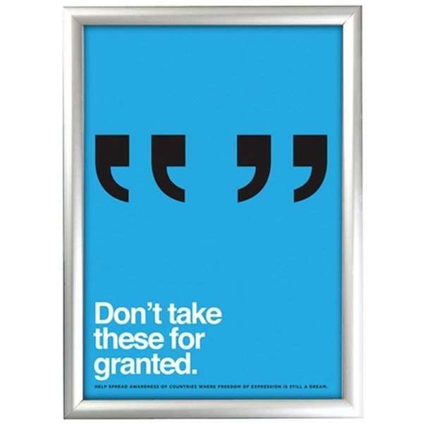 Window Frame, double sided, 32 mm, 70 x 100, alu/silver