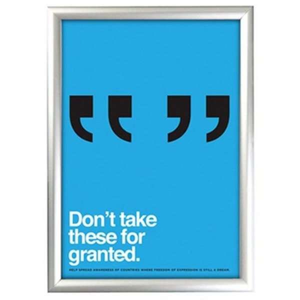 Window Frame, double sided, 32 mm, 50 x 70, alu/silver