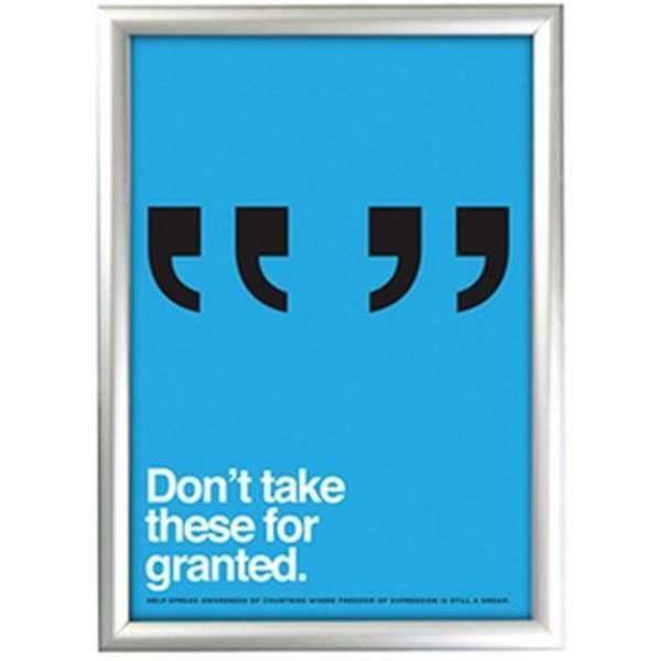 Window Frame, double sided, 32 mm, A2, alu/silver