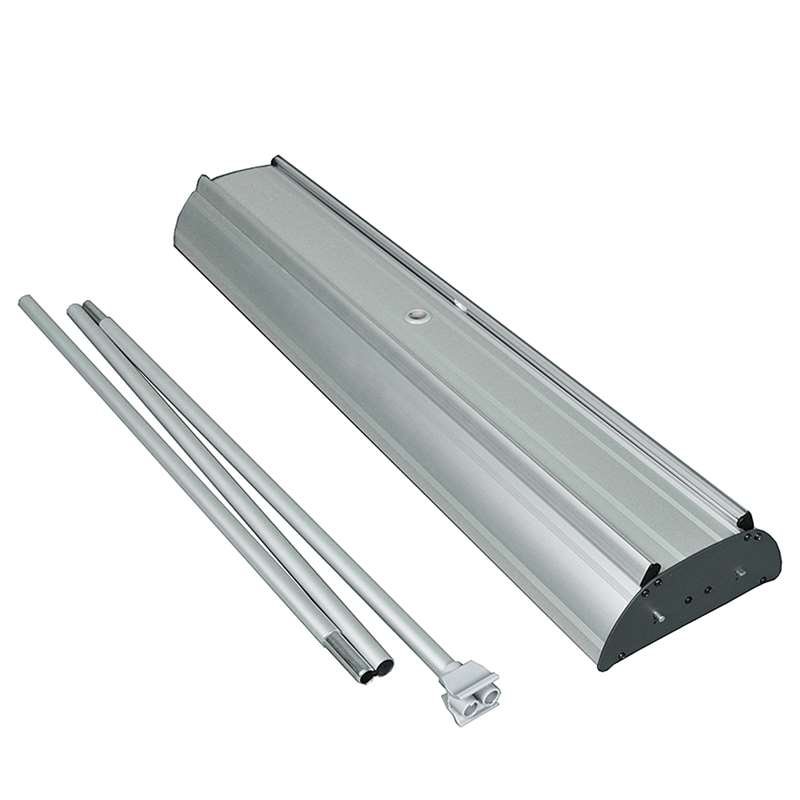 Stylish Roll-up, double-sided, silver, 85 cm, incl. banner and print