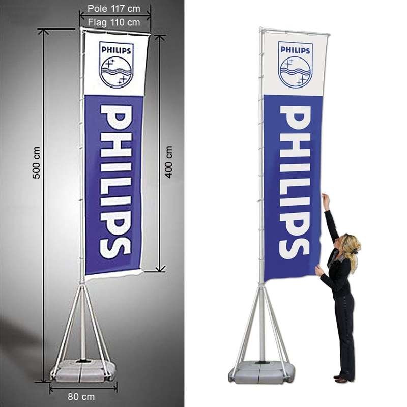 Big plastic security clip for telesc. pole on Mega Outdoor Flag