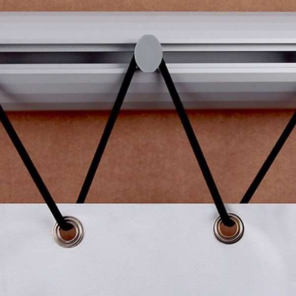 Black elastic strap, 50 metres, for banner with rings, for Omni Banner Frame