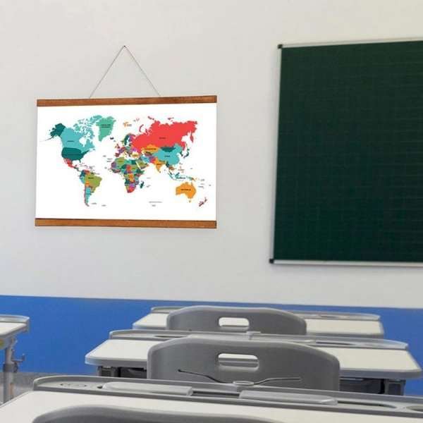 Wood Poster Hanger Magnetic, dark, 50 cm set