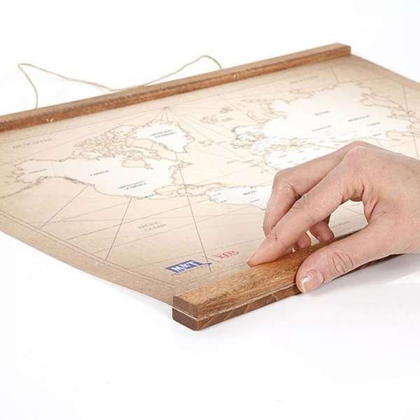 Wood Poster Hanger Magnetic, dark, 50 cm set