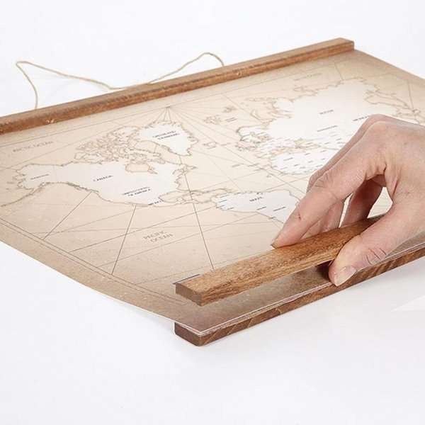 Wood Poster Hanger Magnetic, dark, 50 cm set