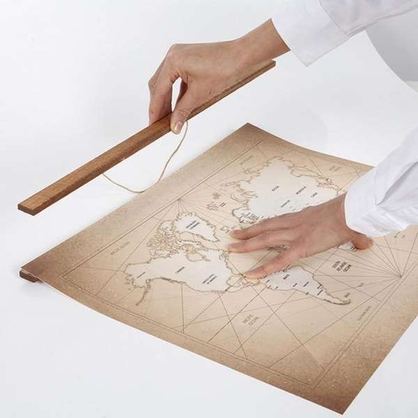 Wood Poster Hanger Magnetic, dark, 50 cm set