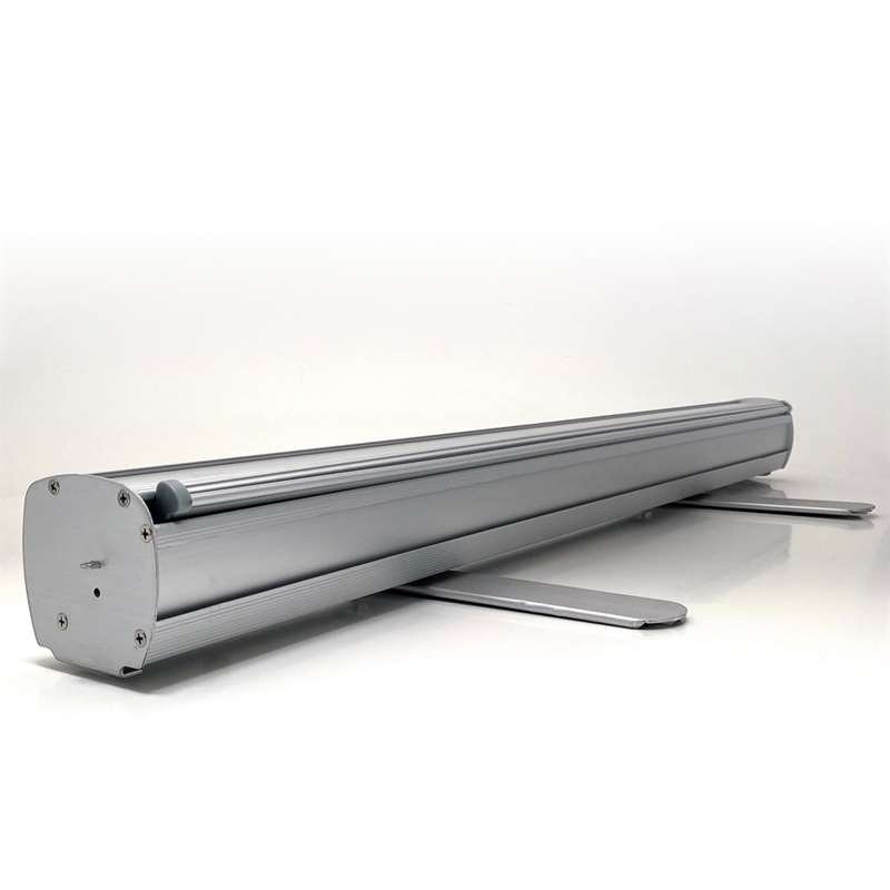 Basic Roll-up, single-sided, aluminum/silver, 85 cm, incl. banner print #3