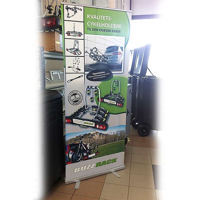 Basic Roll-up, single-sided, aluminum/silver, 85 cm, incl. banner print #12