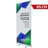 Basic Roll-up, single-sided, aluminum/silver, 85 cm, incl. banner print #1