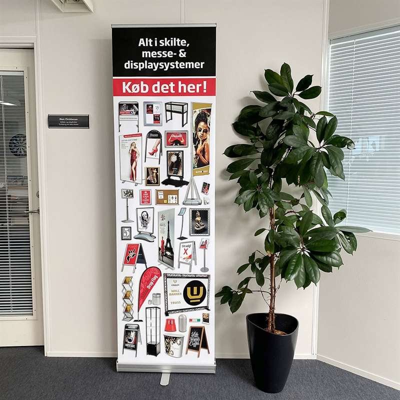 Basic Roll-up, single sided, 60 cm, alu #8