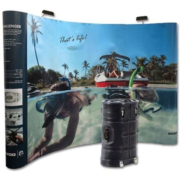 Pop-up Wall Curved, 4 sections