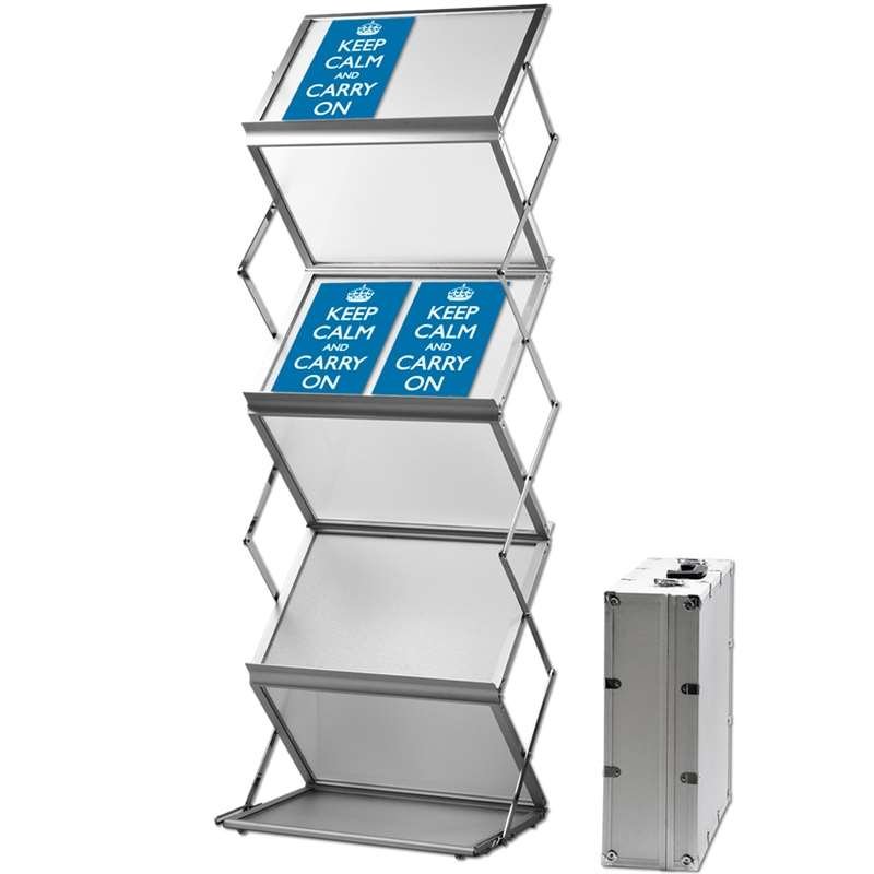 FLEX BROCHURE STAND 6 x A3 w/case