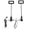 LED spots, 2 pcs., black, 15W, incl. fittings for Expo Wall #1