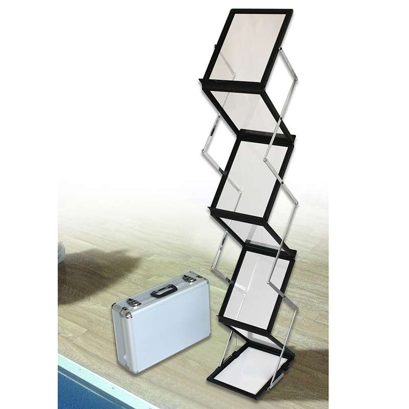 FLEX BROCHURE STAND black, 6 x A4 w/case