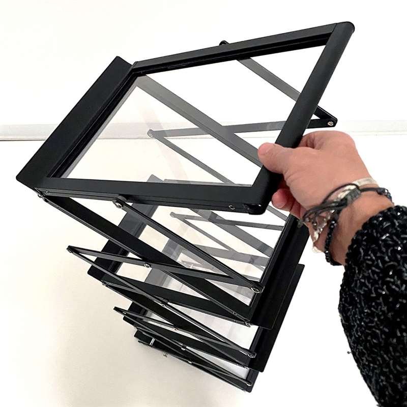 FLEX BROCHURE STAND black, 6 x A4 w/case