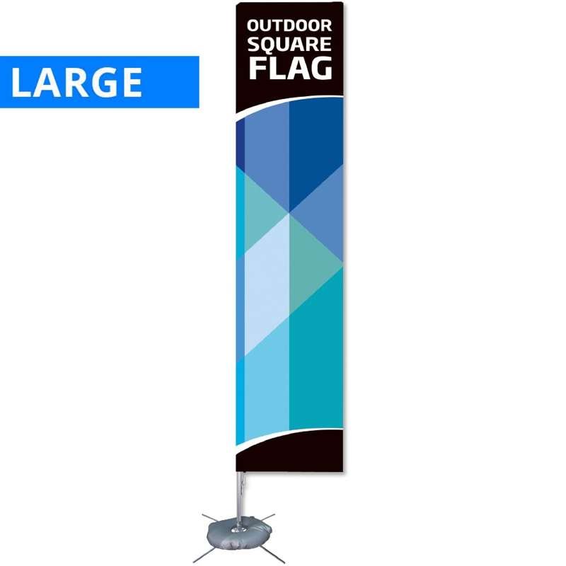 Beach Flag, Outdoor Square Flag, Large, aluminum flagpole incl. printed flag #1