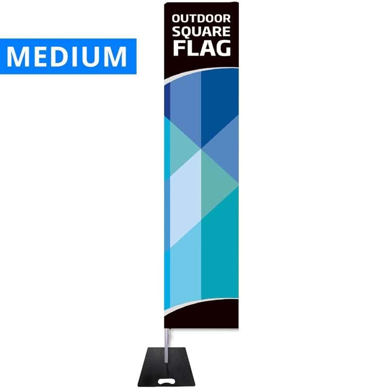Beach Flag, Outdoor Square Flag, Medium, incl. Pole, Flag, and Black Base #1