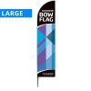 Beach Flag, Outdoor Bow Flag, black pole, Large, incl. flag #1