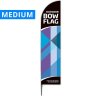 Beach flag, Outdoor Bow Flag, black pole, Medium, incl. flag #1