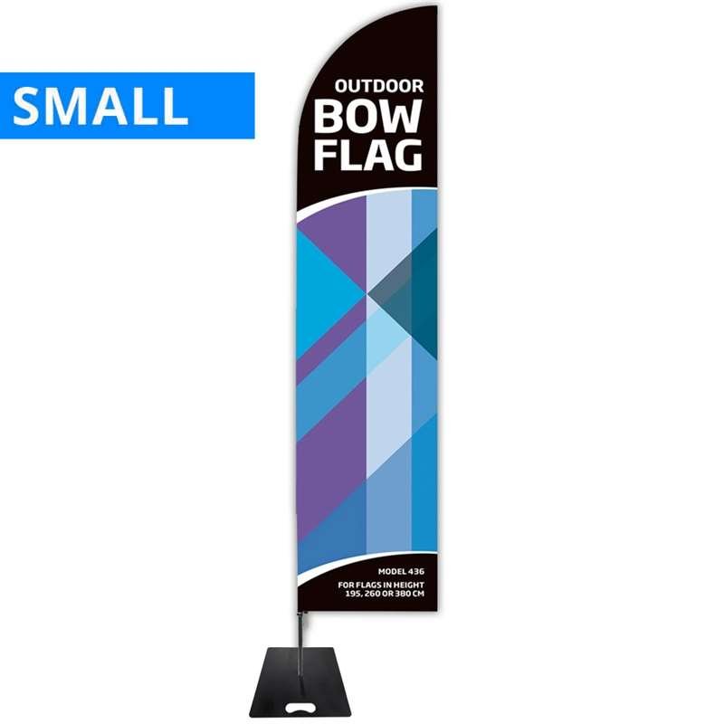 Beach flag, Outdoor Bow Flag, Small incl. flag and Black Flag Base #1