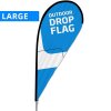 Outdoor Teardrop Flag, Large, incl. printed flag and black pole #1