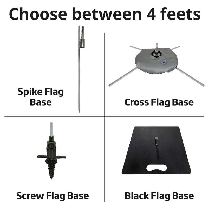 Black Flag Base (for Outdoor flag poles)