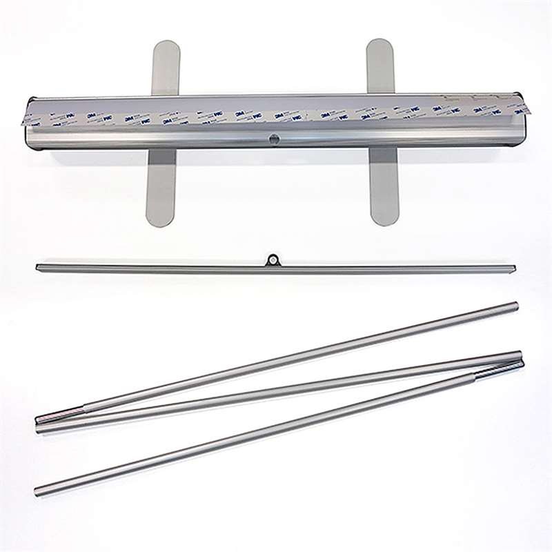 Classic Roll-up, single-sided, aluminum/silver, 60 cm, including bag and banner print