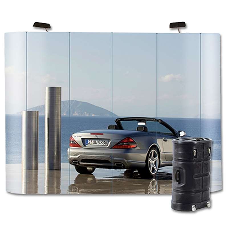 Black PVC panel set for single sided POP-UP WALL Straight 3x4