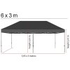 Event Tent Lux, 3 x 6 m, alu/silver poles, black top #9