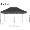 Event Tent Lux, 4 x 4 m, alu/silver poles, black top #2