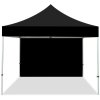 Side cover for Event Tent Lux 3 x 3 m, black #1