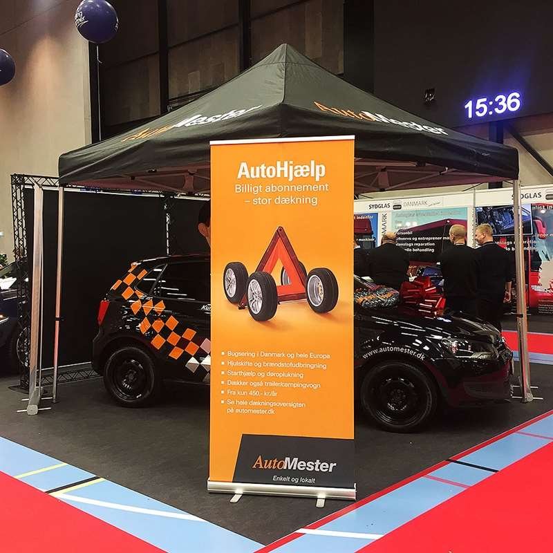 Event Tent Lux, 3 x 3 m, alu/silver poles, black top