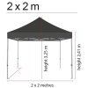 Event Tent Lux, 2 x 2 m, alu/silver poles, black top #2