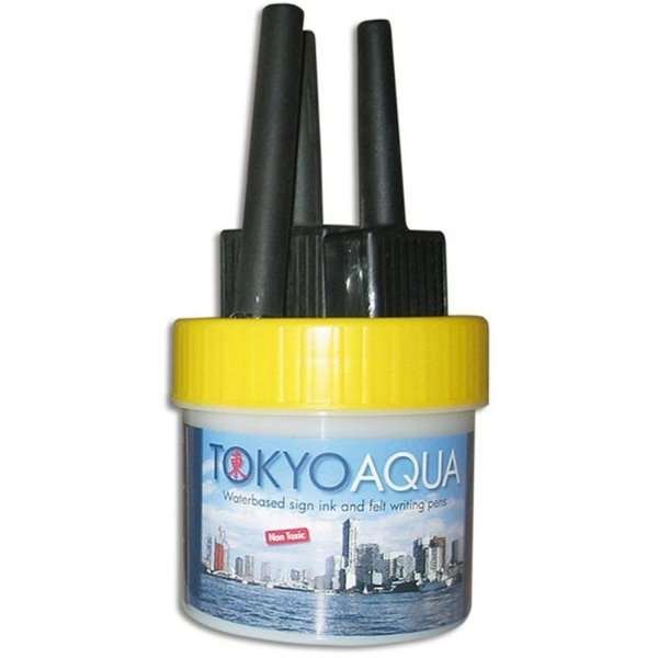TOKYO AQUA 4 feltpens yellow