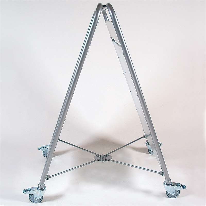 Expo Sign Lux Pavement Board with logo plate and wheels, silver, 70 x 100 cm