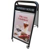 Expo Sign Lux Pavement Board with logo plate and wheels, black, 50 x 70 cm #1