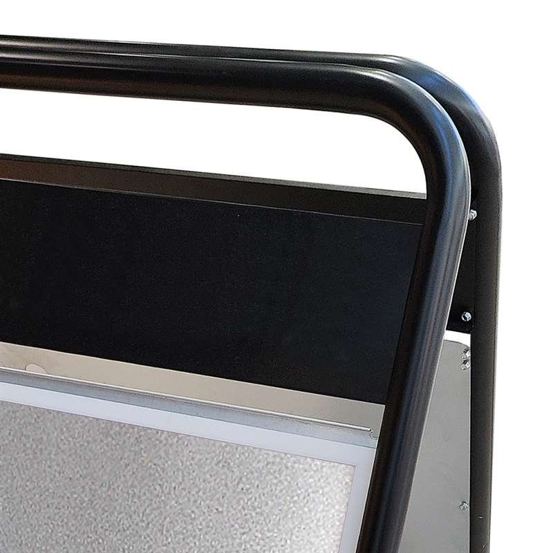 Expo Sign Lux Pavement Board with logo plate and wheels, black, 50 x 70 cm