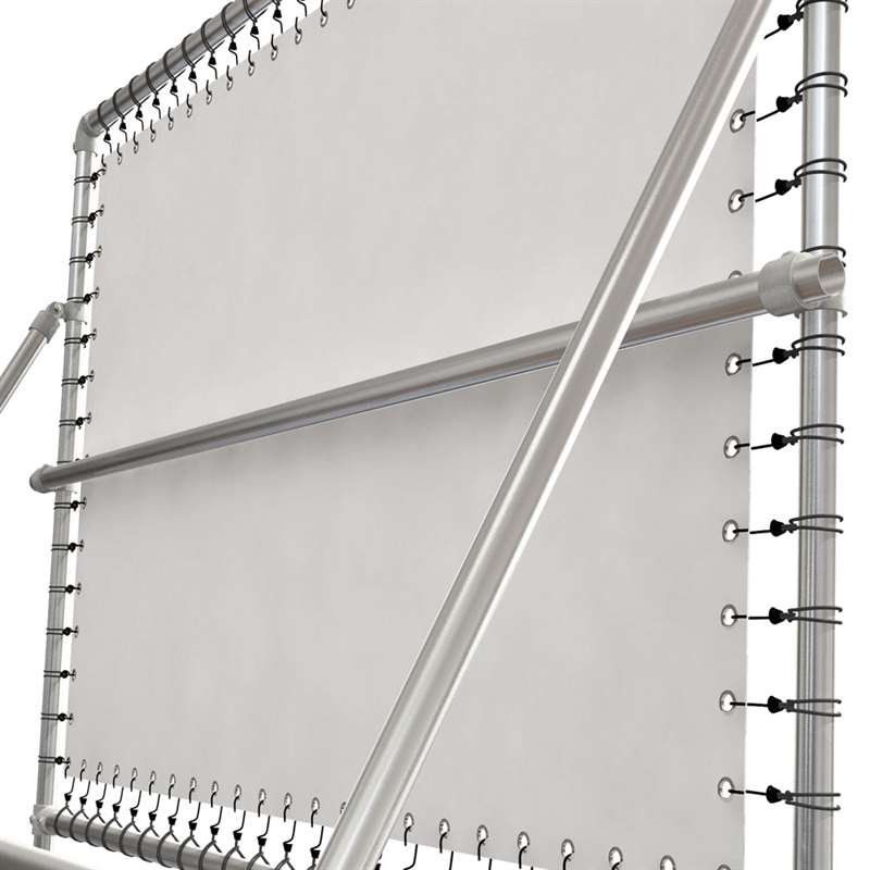 Free standing Banner Tube High stand (Alutubes0,3mm/&Oslash;: 48mm) square frame (200x100cm) on high stand 300cm