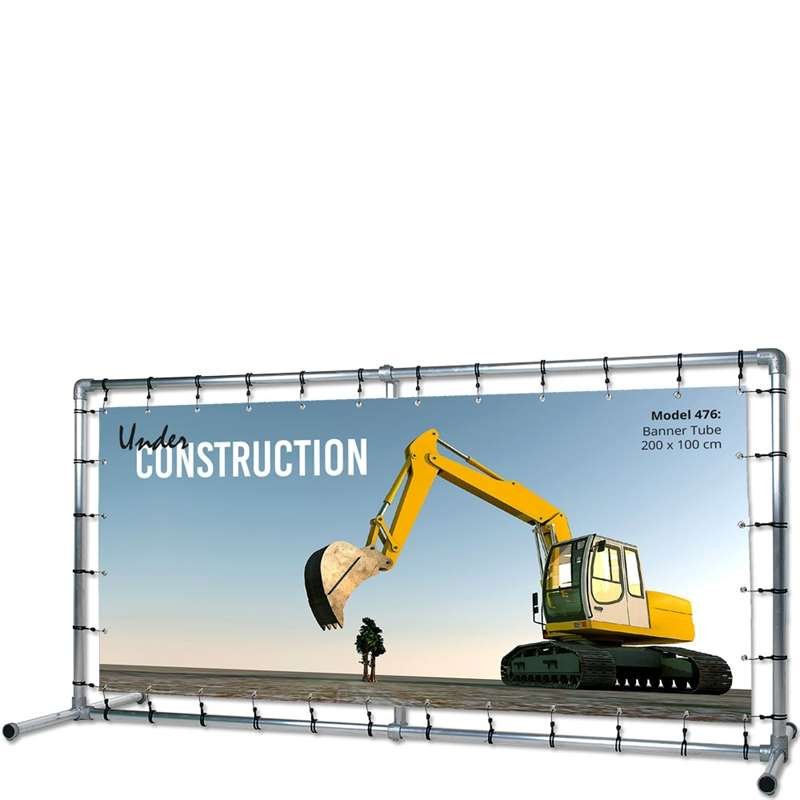 Banner Tube free standing square frame with legs 200 x 100 cm