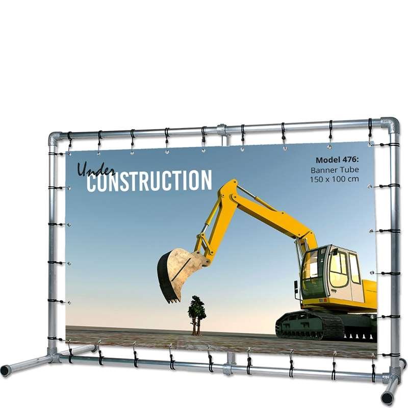 Banner Tube free standing square frame with legs 150 x 100 cm