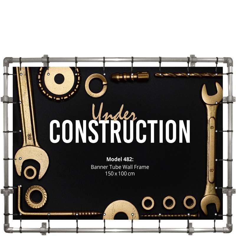 Banner Tube hanging square frame for wall 150 x 100 cm