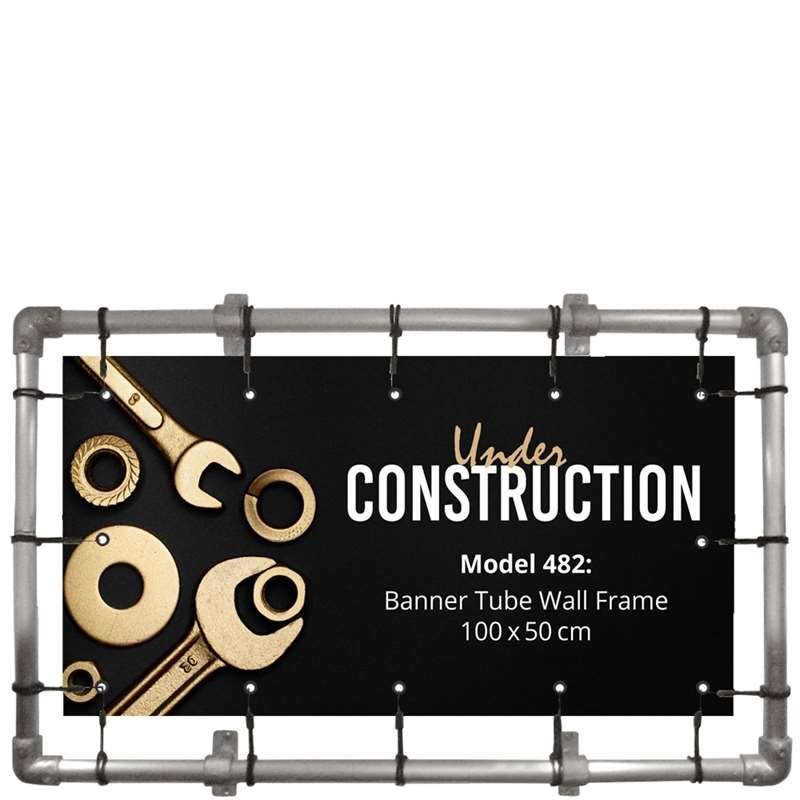Banner Tube hanging square frame for wall 100 x 50 cm