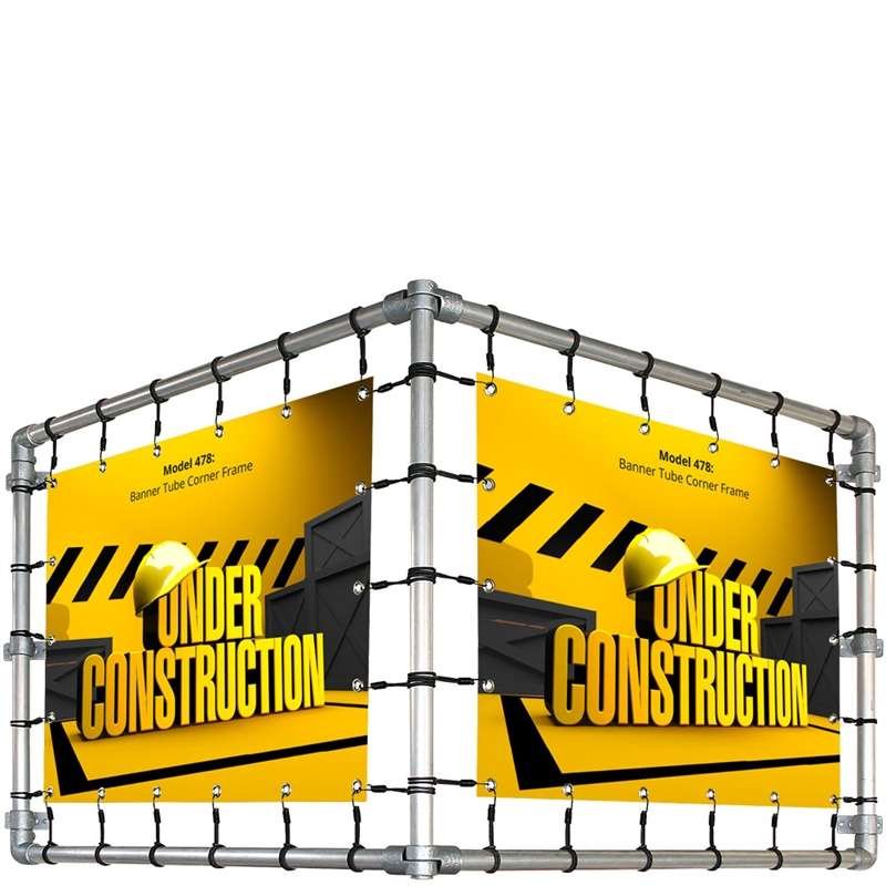 Banner Tube Hanging V frame for wall 150 x 50 cm