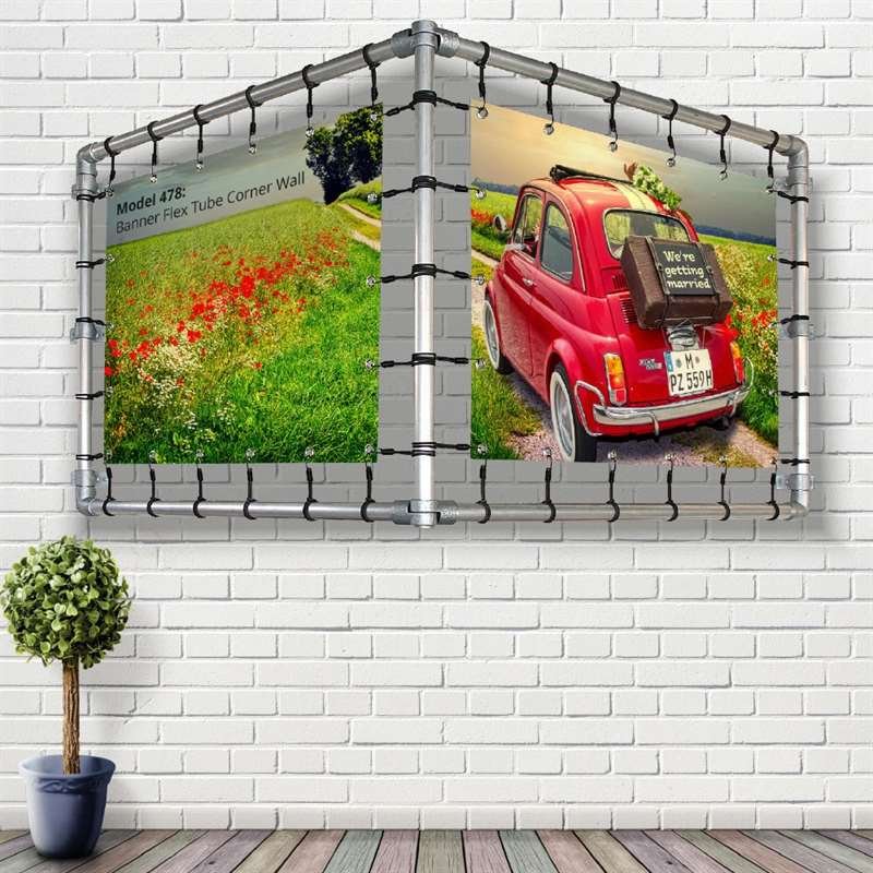 Banner Tube Hanging V frame for wall 150 x 50 cm